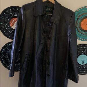 Danier Black Leather Coat